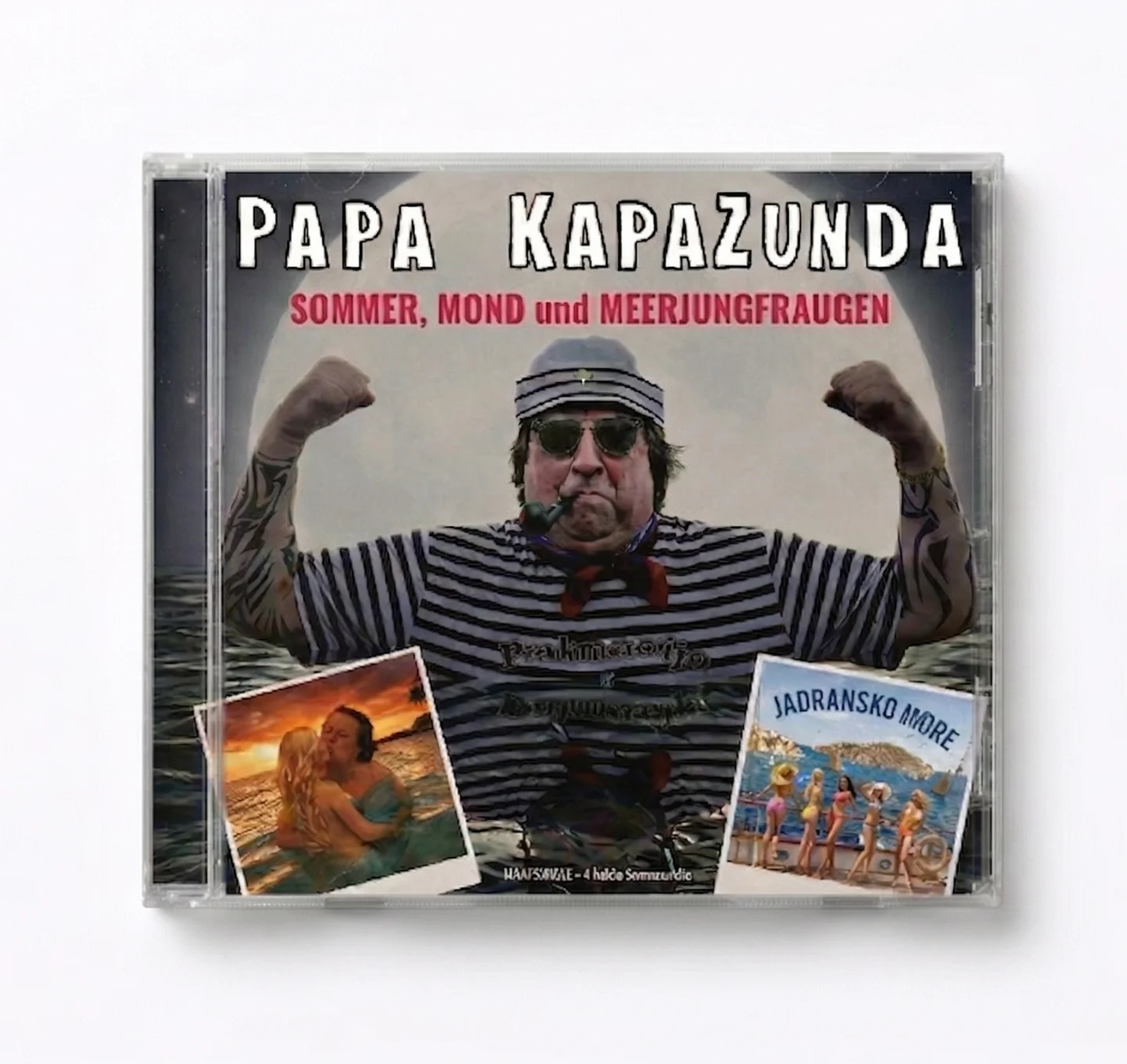 Sommer mond meerjungfrauen label v05 white